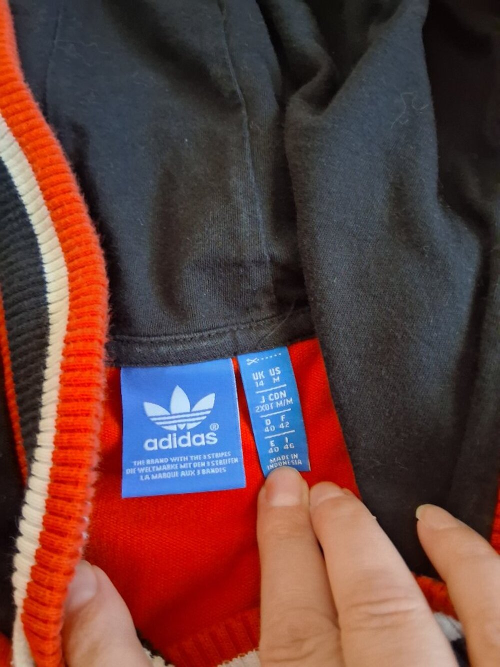 Adidas Originals Women's Unisex Size Medium Varsity Trefoil Colorblock Hoodie - Picture 7 of 14